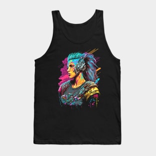 Neon Cyberpunk Viking - V1.18 Tank Top